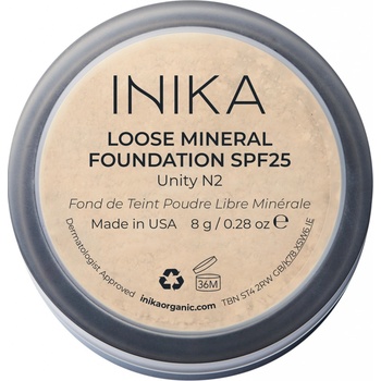 Inika Organic Přírodní sypký minerální pudrový make-up s SPF25 Unity 8 g