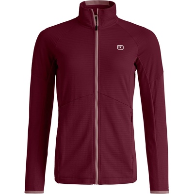 Ortovox Дамско вълнено яке Ortovox Women's Fleece Light Grid Jacket Fleece jumper - Red Malbec - размер XS (105-7300-0311)