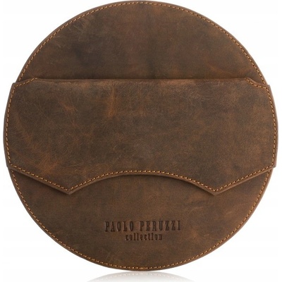 Paolo Peruzzi listová kabelka prírodná koža hnedá