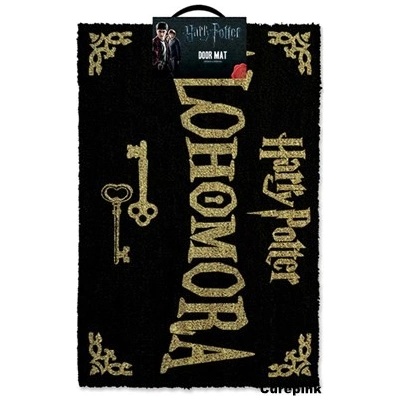 CurePink rohožka Harry Potter: Alohomora (60 x 40 cm) černá [GP85067] – Zboží Dáma