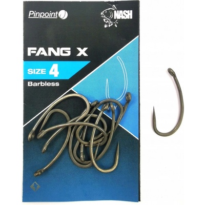 Kevin Nash Fang X Barbless vel.8 10 ks