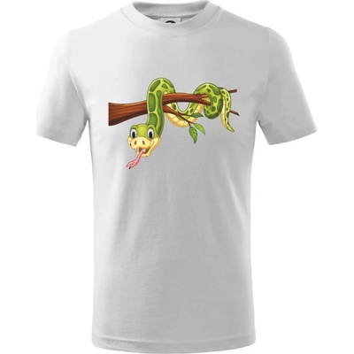 Had na vetve tričko detské biela
