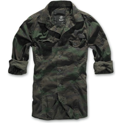 Brandit košile slim fit woodland