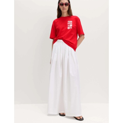 Marks & Spencer Тениска свободен крой с графика, от чист памук Marks & Spencer червена Marks & Spencer | Cherven | ЖЕНИ | 8