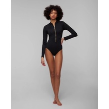 Seafolly dámske čierne jednodielne plavky Zip Front Surfsuit