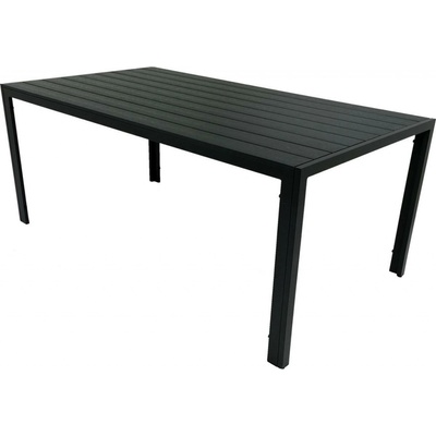 Kontrast Záhradný kovový stôl ALLEN 205 x 90 x 74 cm čierny