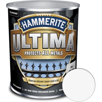 HAMMERITE ULTIMA 3v1 Biela RAL9016 matná,0,75L