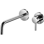 PAFFONI Light - Скрита смесителна батерия за умивалник с корпус, монтаж с 2 отвора, хром LIG007CR70 (LIG007CR70)