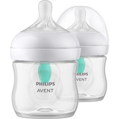 Avent flaša Natural Response priehľadná cumlík s ventilom AirFree 2 ks 125 ml