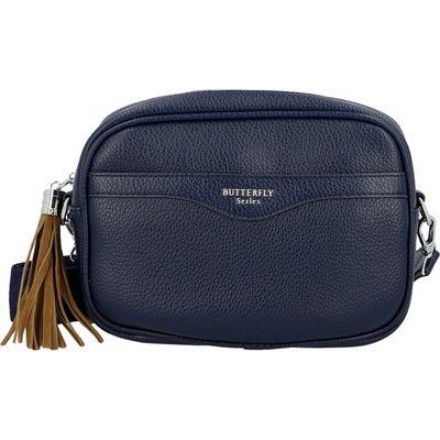 Stylová dámská koženková crossbody kabelka Erina tmavě modrá
