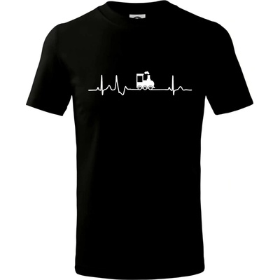 Ekg lokomotíva tričko detské čierna
