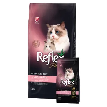 Lider Pet Food Reflex Plus Mother & Baby Cat Food with Lamb - Пълноценна храна за подрастващи котки и майки кърмачки с агнешко месо и ориз 15 кг, Турция