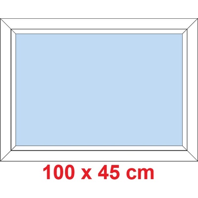 Soft Plastové okno 100x45 cm FIX neotevíravé Bílá