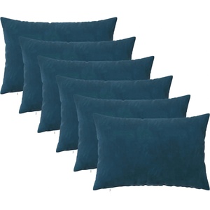 vidaXL Калъфка за възглавница 6 pcs HEERLEN Синьо 50 x 80 cm Кадифе (911902)