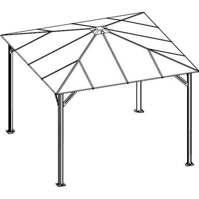 LANIT PLAST náhradní prosklení pro altán LANITPLAST 33 bronz PC 6 mm LG3114