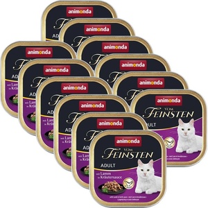 Animonda Vom Feinsten Cat GF Adult - агнешко в билков сос 12 x 100 г