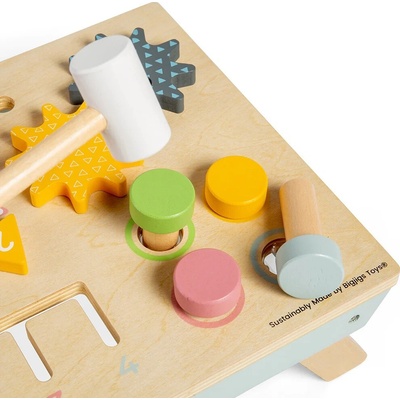 Bigjigs Toys Pracovný stôl so zatĺkačkou