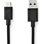 Nedis CCGL61600BK10 USB кабел, USB 3.2 Gen 1, USB-A щепсел - USB-C щепсел, 15 W | 5 Gbps, 1 м (CCGL61600BK10)