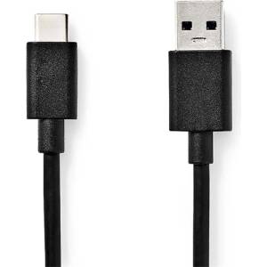 Nedis CCGL61600BK10 USB кабел, USB 3.2 Gen 1, USB-A щепсел - USB-C щепсел, 15 W | 5 Gbps, 1 м (CCGL61600BK10)