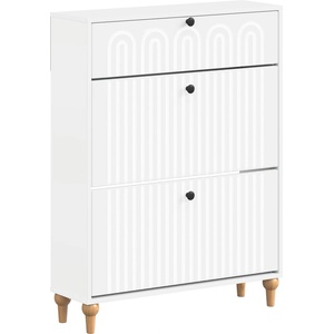 vidaXL Шкаф за обувки ALKMAAR 78 x 24 x 103 см Инженерна дървесина (896215)
