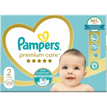 Pampers Premium Care 2 - 136 броя