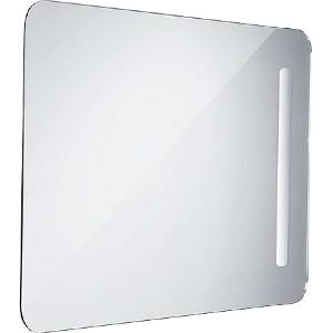 Nimco - Огледало за баня със LED подсветка от серия 2000, 60x80 см, правоъгълно, алуминиево ZP 2002 (ZP 2002)