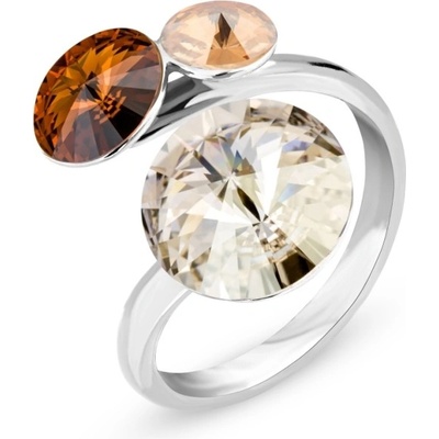 Spark prsten se Swarovski Elements Lollipop P11223ST Smoked Topaz 8815