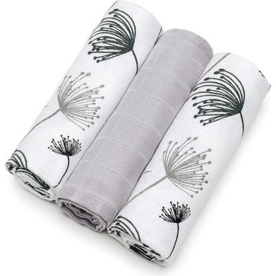 T-TOMI TETRA Cloth Diapers HIGH QUALITY látkové Dandelions 70x70 cm 3 ks