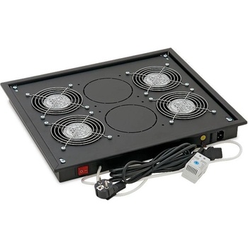 Triton Вентилаторен блок Triton RAB-CH-X04-X3 за свободностоящи шкафове, 4 вентилатора, 60W, термостат, черен (RAB-CH-X04-X3)