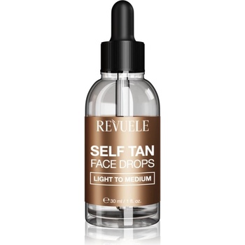 Revuele Paradise Bronze Self Tan Face Drops samoopalovací kapky na obličej odstín Light To Medium 30 ml