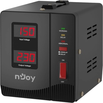 NJOY Alvis 1000, 1000VA, 600W, 1x Schuko, LED индикатори, AVR, Digital дисплей, Черен (AVRL-10001AL-CS01B)