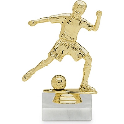 Figurka se symbolem fotbalu 14 cm zlato včetně podstavce