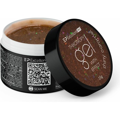 Excellent Pro Thixotropy gel with effect Shiny caramel 15g