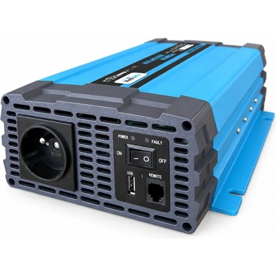Carspa P1000-12/24-25, 12 nebo 24V/230V, 1000W, USB, čistá sinusovka