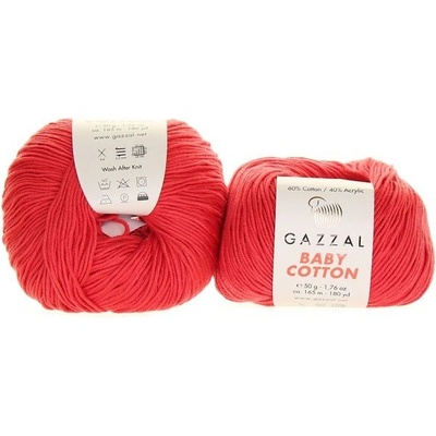 Příze Baby Cotton 3418 bledá červená