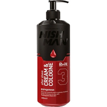 Nishman 3 Pyrogeneous Aftershave hydratačný krém-kolínska po holení 2v1 400 ml