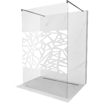 Mexen Kioto самостоятелна душ кабина 110 x 200 см, бял десен 8 мм, матирано оръжейно сиво - 800-110-002-66-85 (800-110-002-66-85)