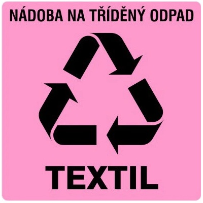 RAFO Samolepka Nádoba na tříděný odpad, 20 x 20 cm Varianta: textil
