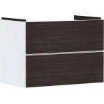 Hansgrohe Xevolos E - Шкафче за умивалник 78x58x48 см, 2 чекмеджета, матово бяло/тъмен дъб 54178730 (54178730)