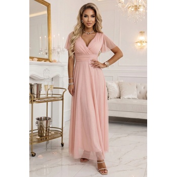 numoco basic Дълга рокля с брокат в цвят праскова 635-7nmc-2811 - Праскова, размер uni