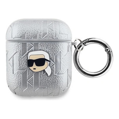 Karl Lagerfeld PU Embossed Karl Head Puzdro na AirPods 1/2 KLA2PGKIPS