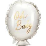 Party Deco Фолиев Балон "Oh Baby" в Кремаво и Златно, 53x69 см (FB193)