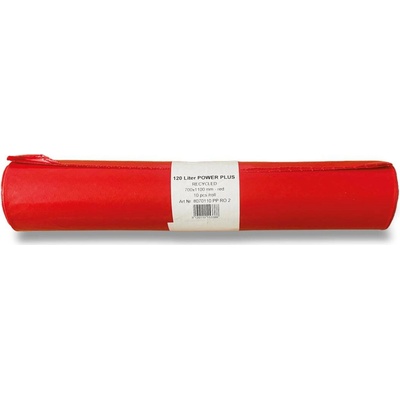 Power Plus barevné pytle na odpadky 120 l 10 ks 70 µm červené