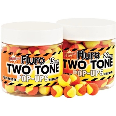 Dynamite Baits Pop Ups Fluro Two Tone-Tutti Frutti & Pineapple 20 mm