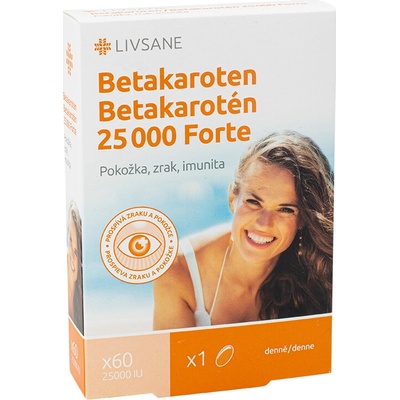 Livsane Betakarotén 25 000 Forte 60 kapsúl