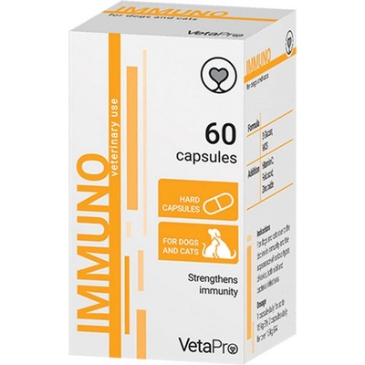 VetaPro Immuno výživový doplnok na posilnenie imunity pre psy a mačky 60 cps