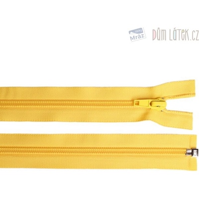 Zips špirálový 6mm deliteľný 50cm žltý