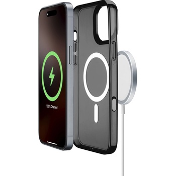 Cellularline Калъф Cellularline - Gloss Mag, iPhone 16 Pro, MagSafe, черен (GLOSSMAGIPH16PROK)