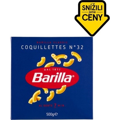 Barilla Coquillettes semolinové těstoviny sušené 0,5 kg