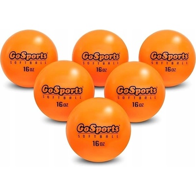 TRÉNINKOVÉ MÍČE PRO HRU BASEBALL SOFTBALL GUMOVÉ 6 KUSŮ GOSPORTS 16 OZ